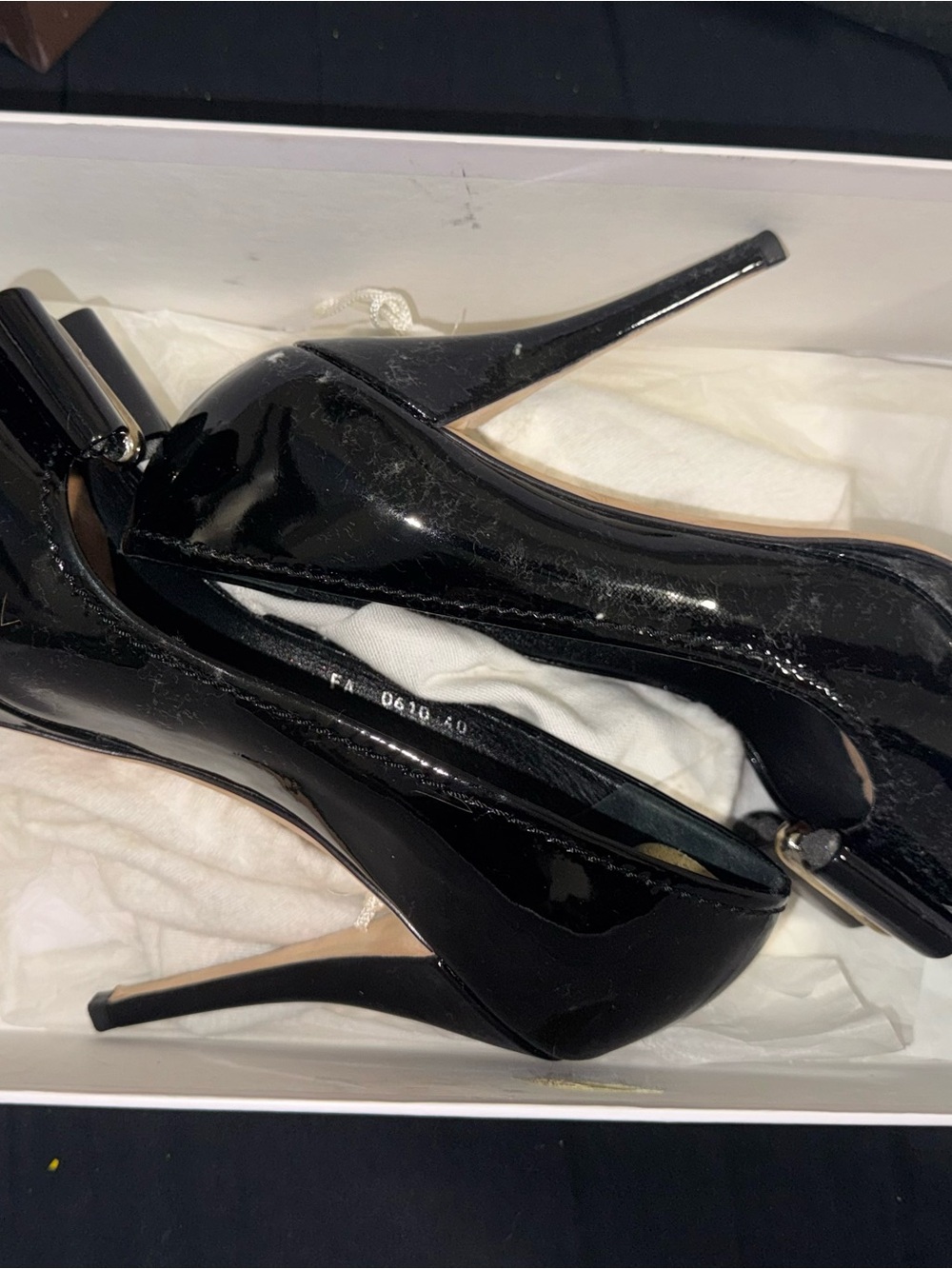 Dior Black Patent Leather Pointed Toe Stiletto Pumps